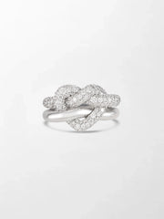 Snow Heartknot Ring