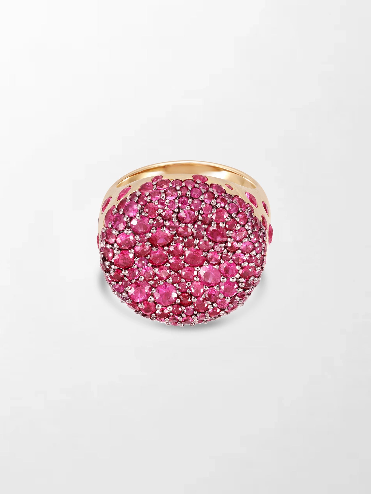 Ruby Cupped Dome Ring