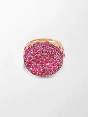 Ruby Cupped Dome Ring
