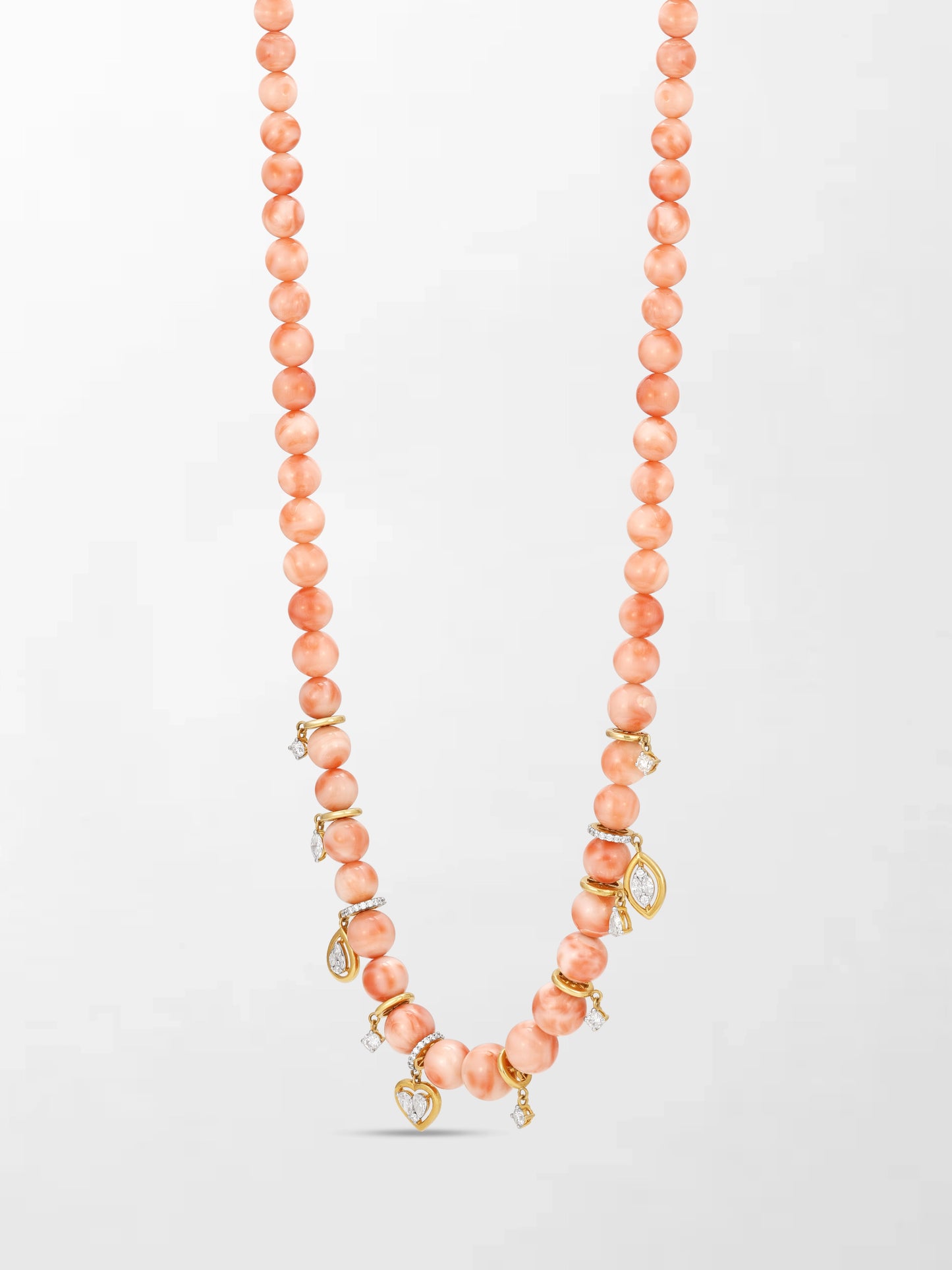 Sunset Coral Charm Necklace