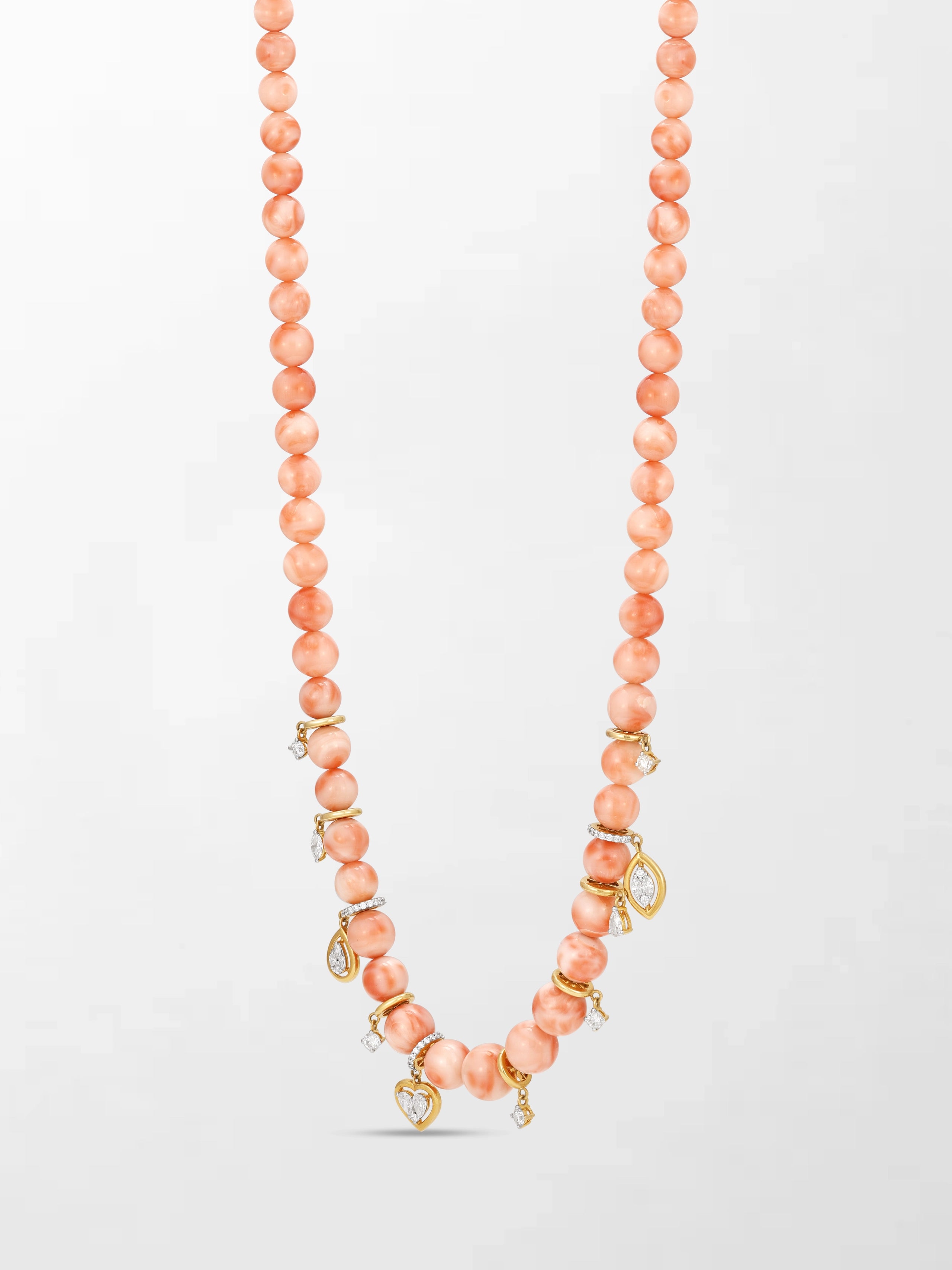 Sunset Coral Charm Necklace