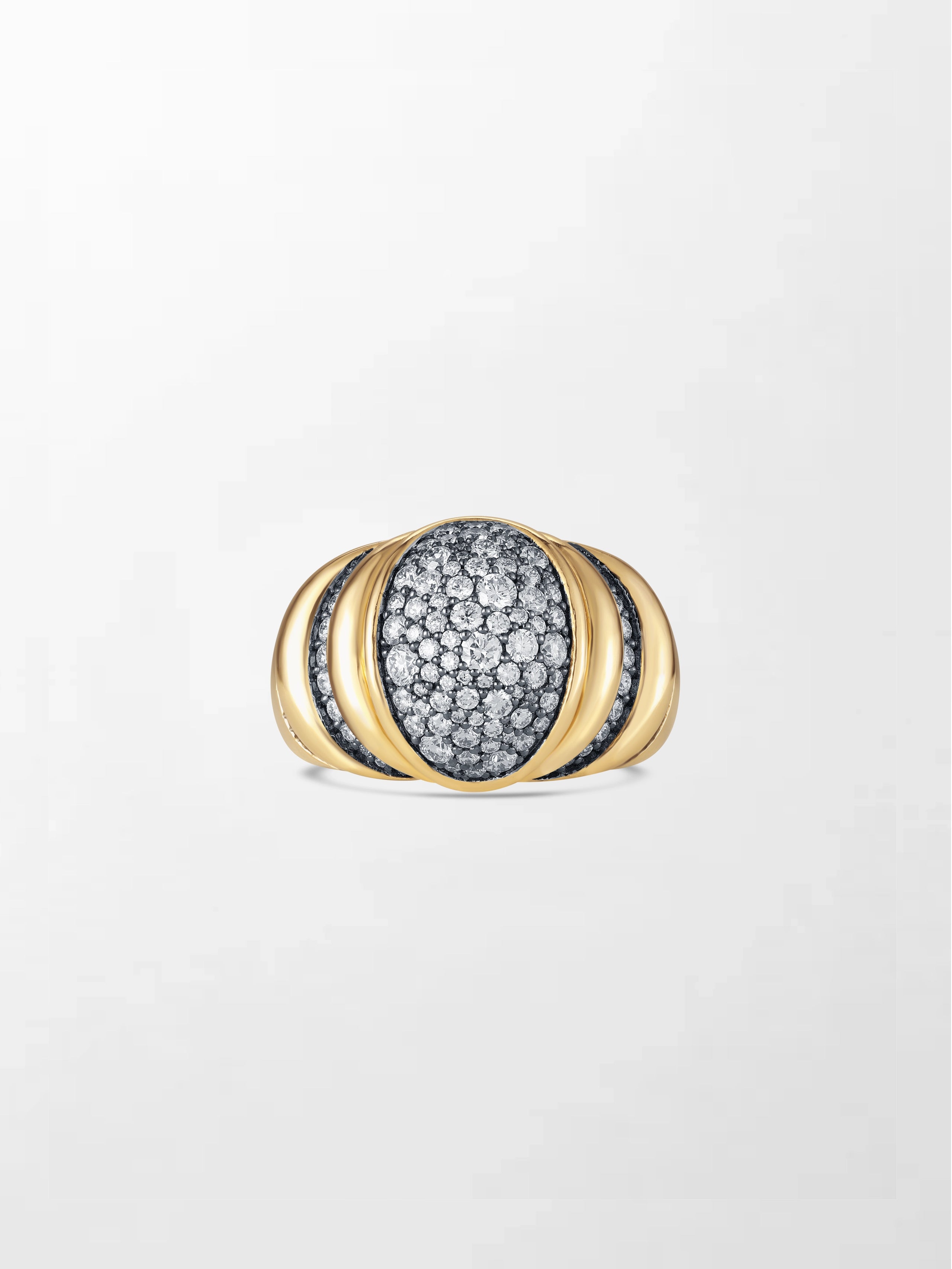 Mooncrest Charcoal Ring