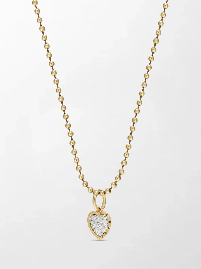 Split Bezel Heartlight Pendant with Ball Chain
