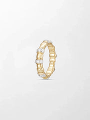 Sleek Grooved Gold Band