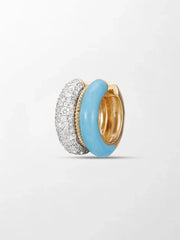 Blue Enamel Pavé Ear Cuff