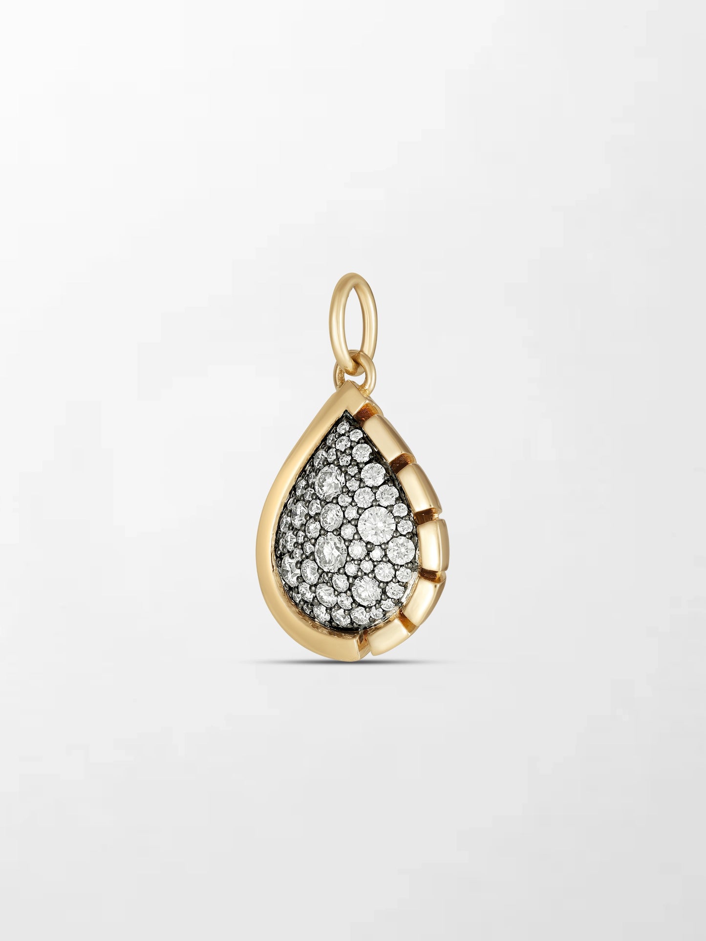 Split Bezel Teardrop Pendant