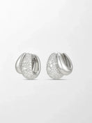 Snow Dome Pavé Huggies