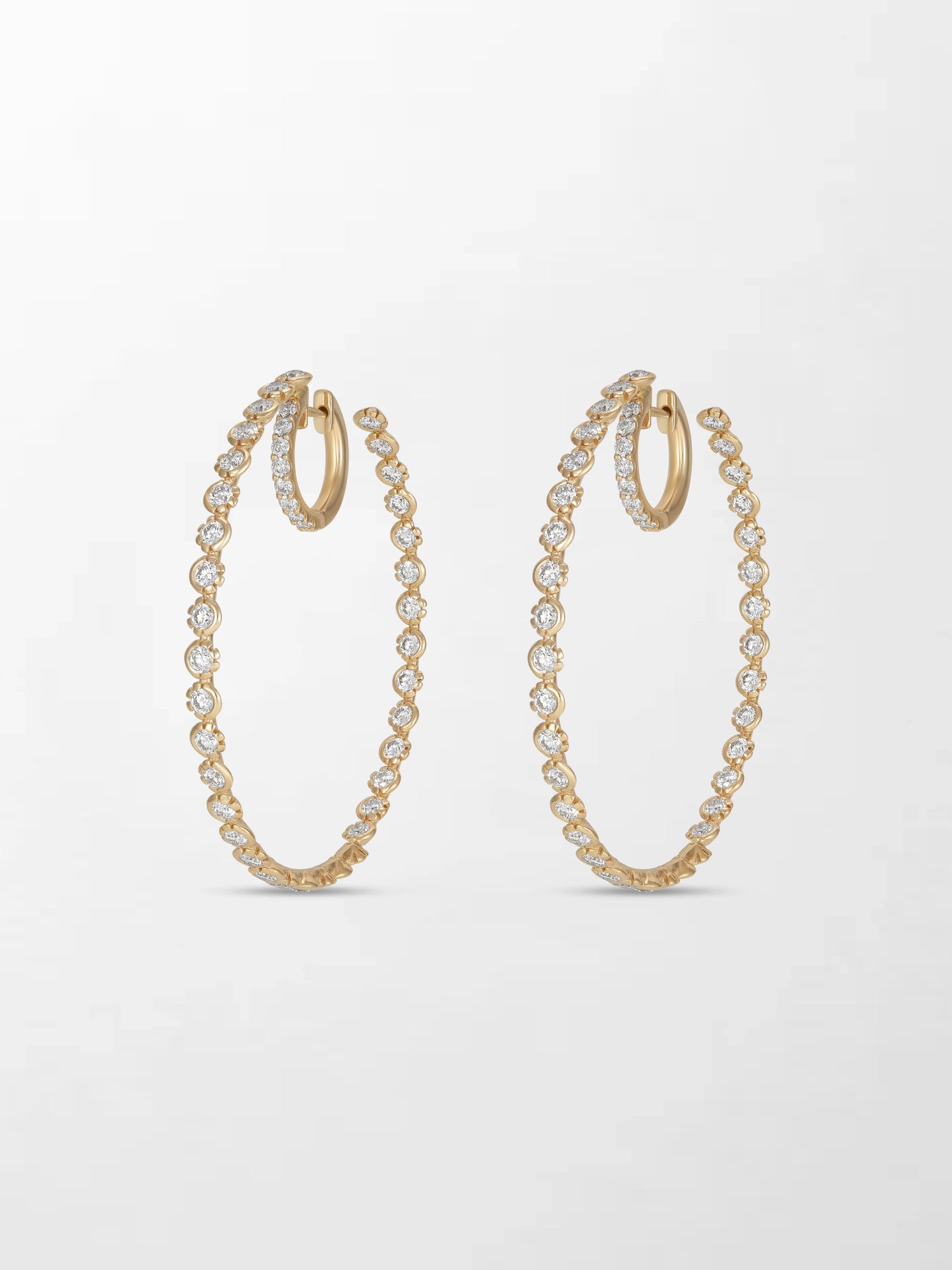 2 inch Split Bezel Double Hoop