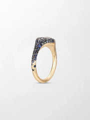 Sapphire Dome Pave Ring