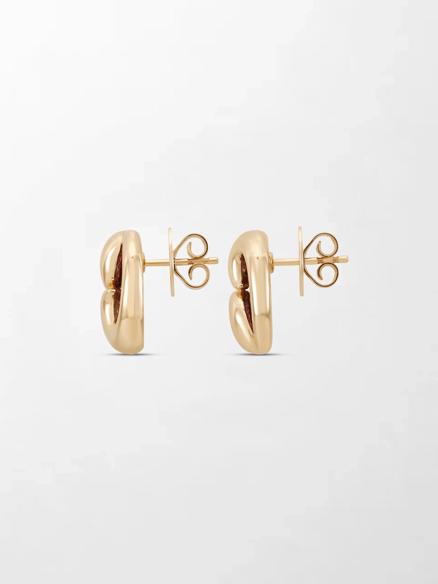Yin - Yang Flick Ruby Studs