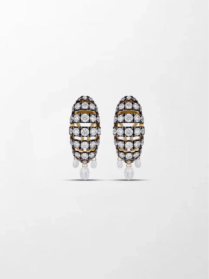 Midnight Grid Diamond Earring