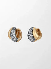 Midnight Dome Pavé Huggies