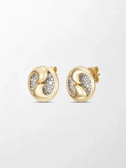 Yin - Yang Flick Diamond Studs