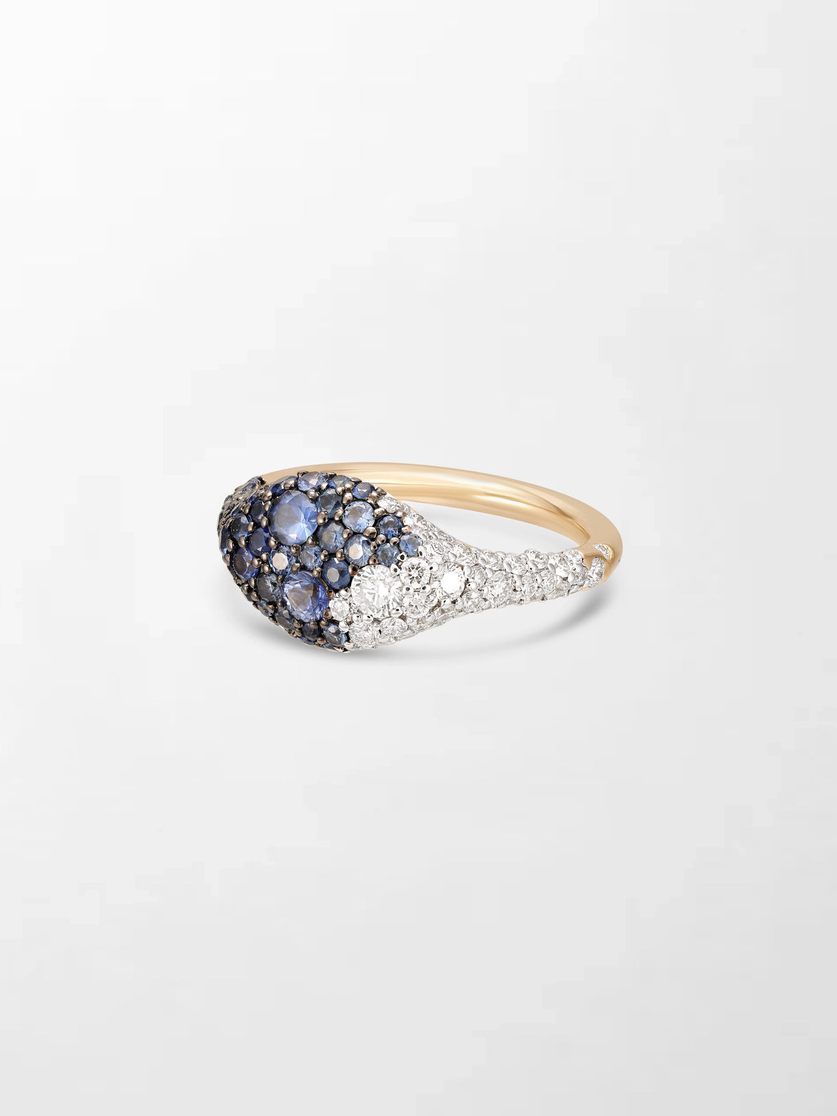 Sapphire Dome Pave Ring