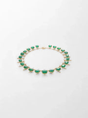 Vintage Cushion Emerald Necklace