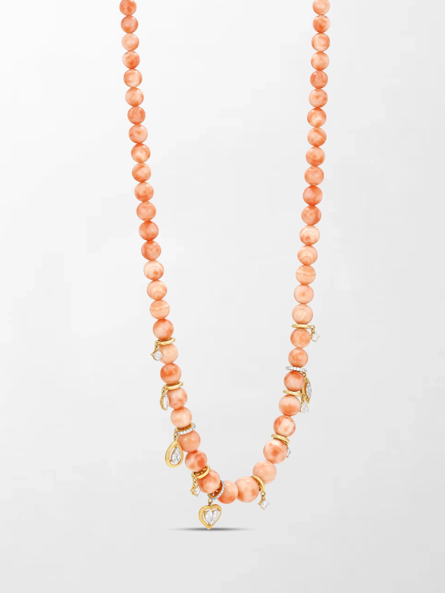 Sunset Coral Charm Necklace