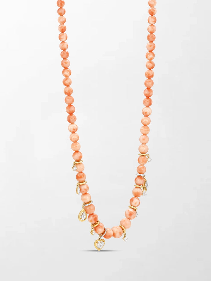 Sunset Coral Charm Necklace