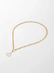 Oval Motif Pave Pendent on Illusion Chain