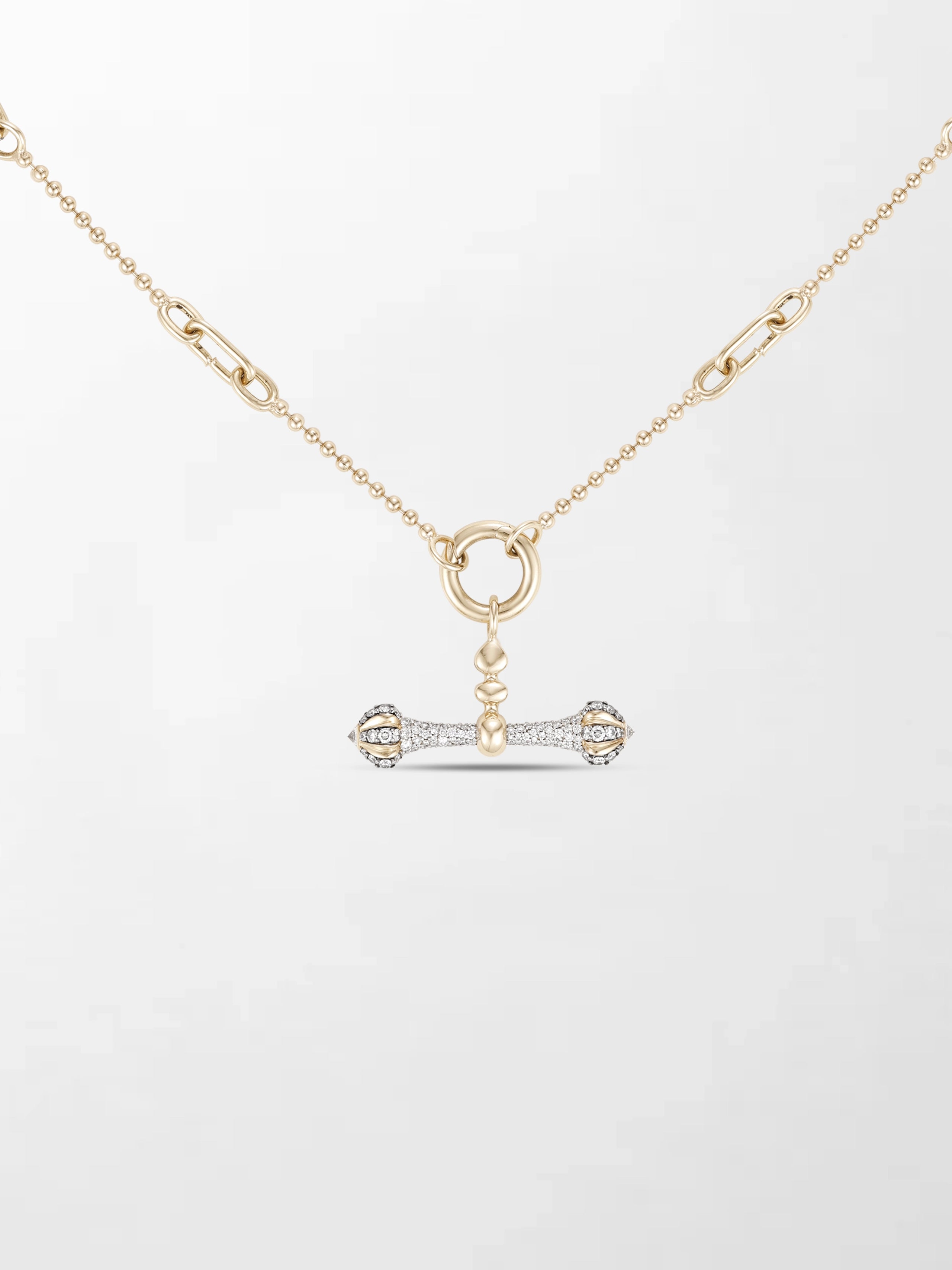 Midnight Diamond Dumbbell T-Bar Chain