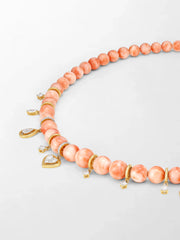 Sunset Coral Charm Necklace