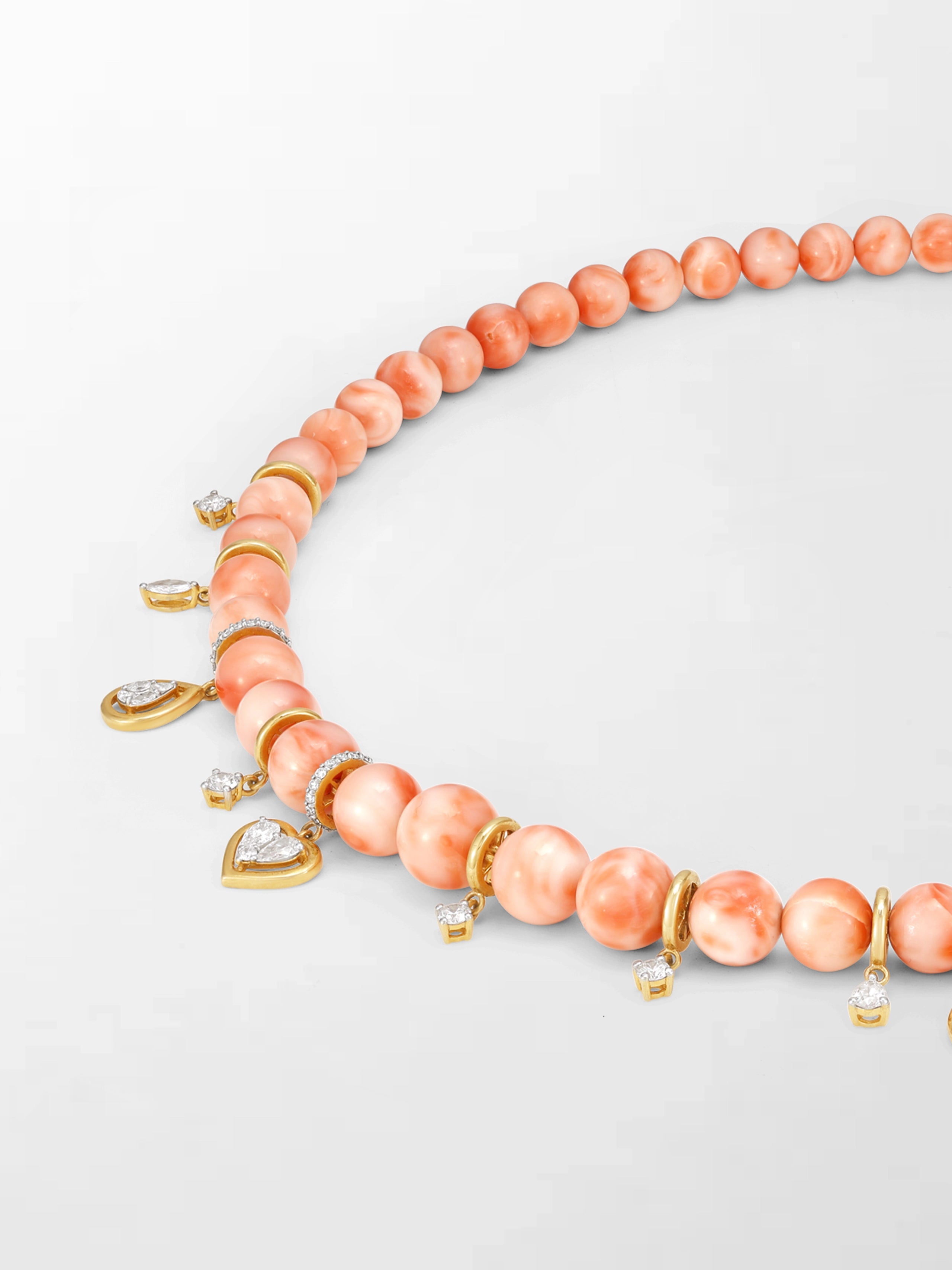 Sunset Coral Charm Necklace