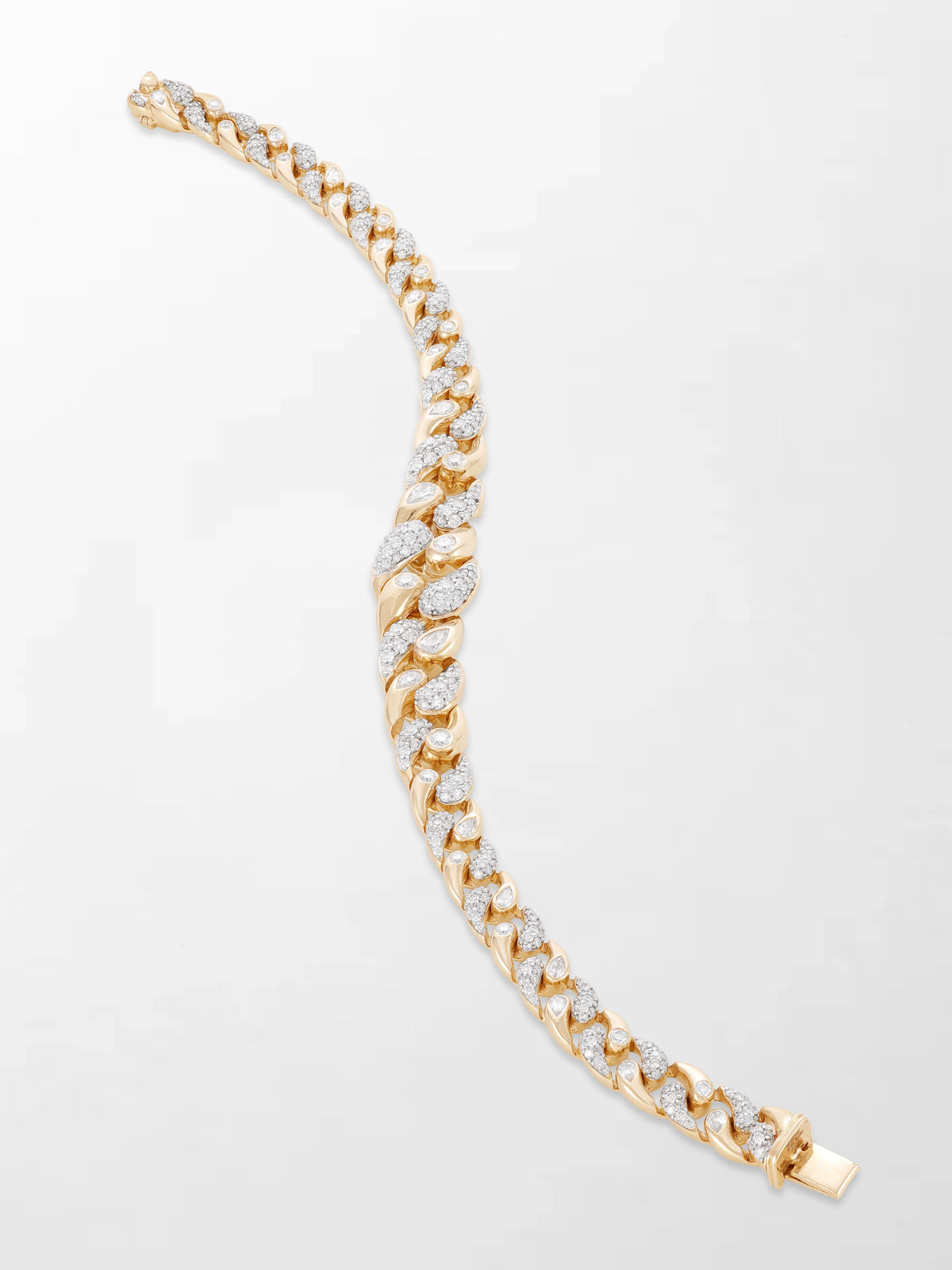 Tapered Cuban Diamond Bracelet