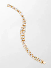 Tapered Cuban Diamond Bracelet