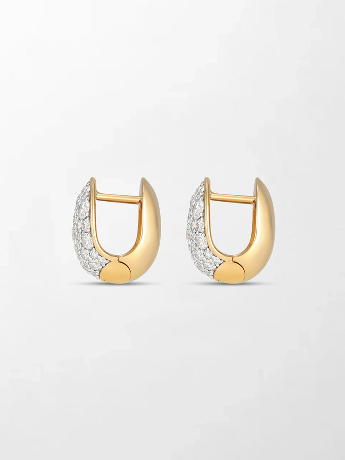 Diamond Curve Huggies