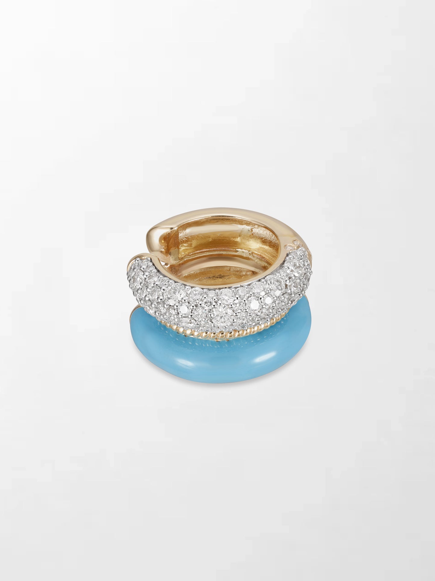 Blue Enamel Pavé Ear Cuff