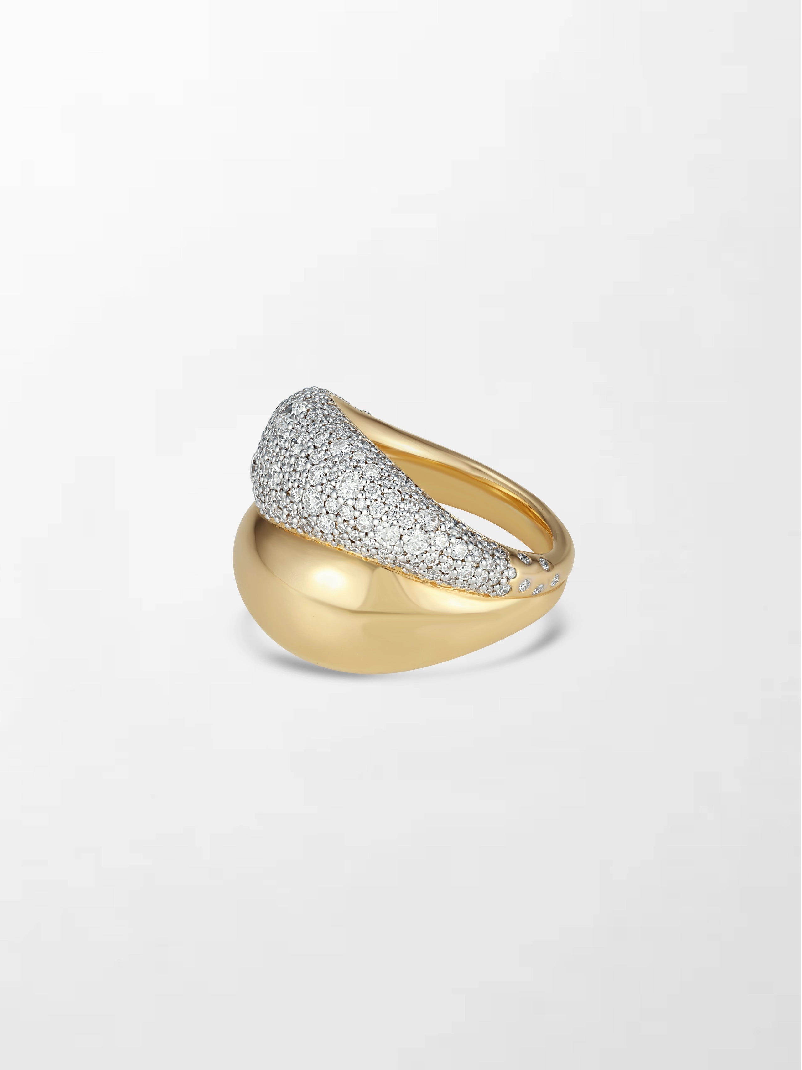 Snow Pavé Flick Ring