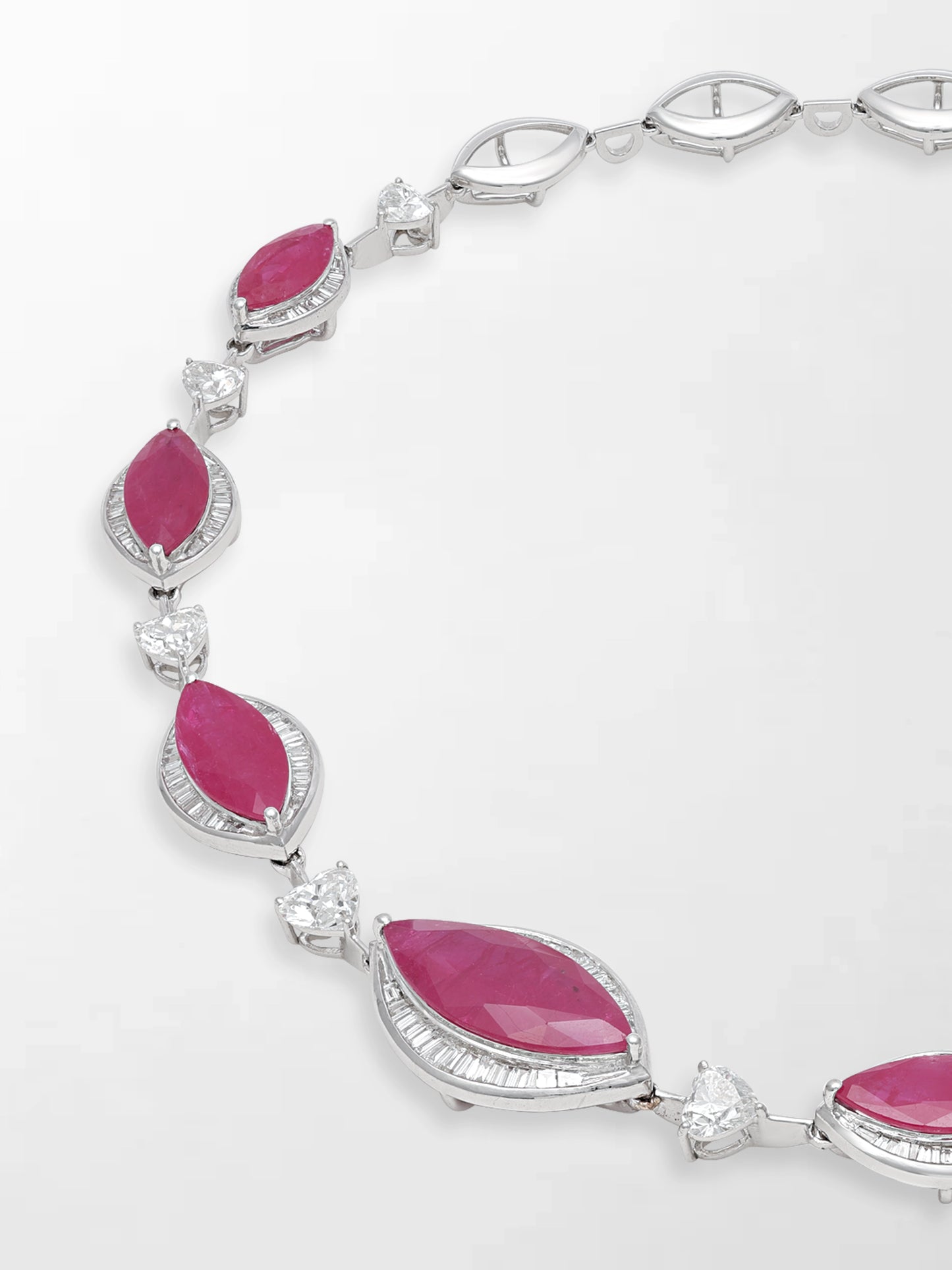 Scarlet Ruby & Diamond Necklace