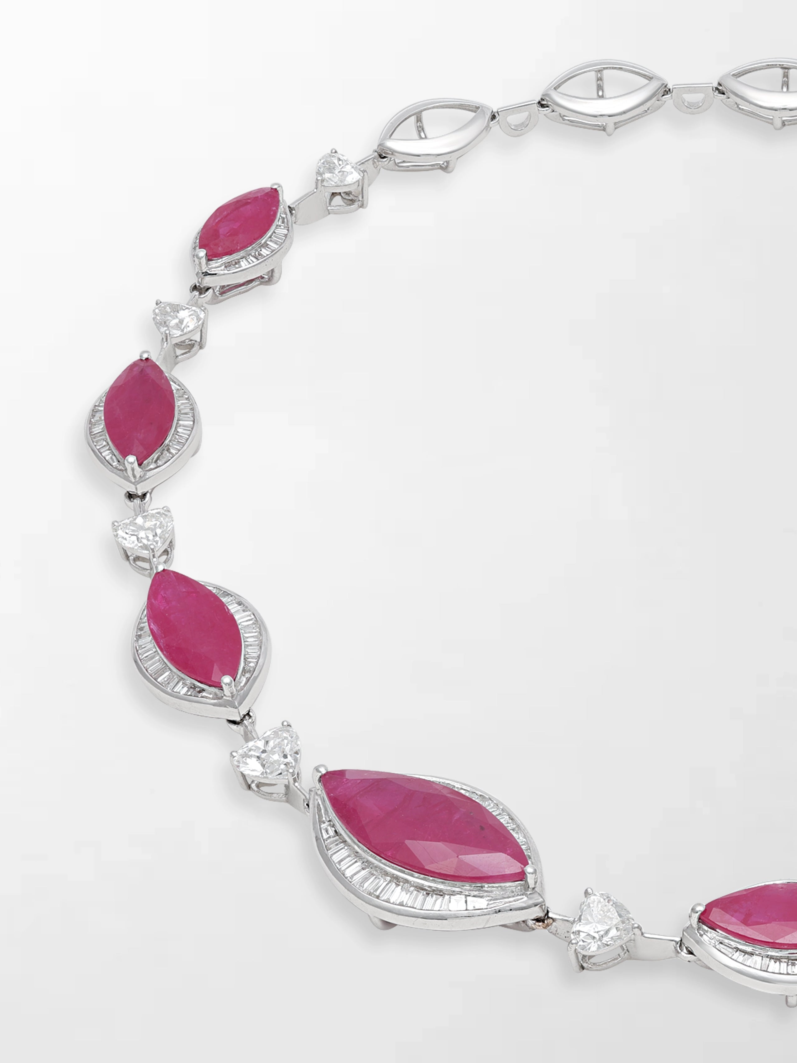 Scarlet Ruby & Diamond Necklace