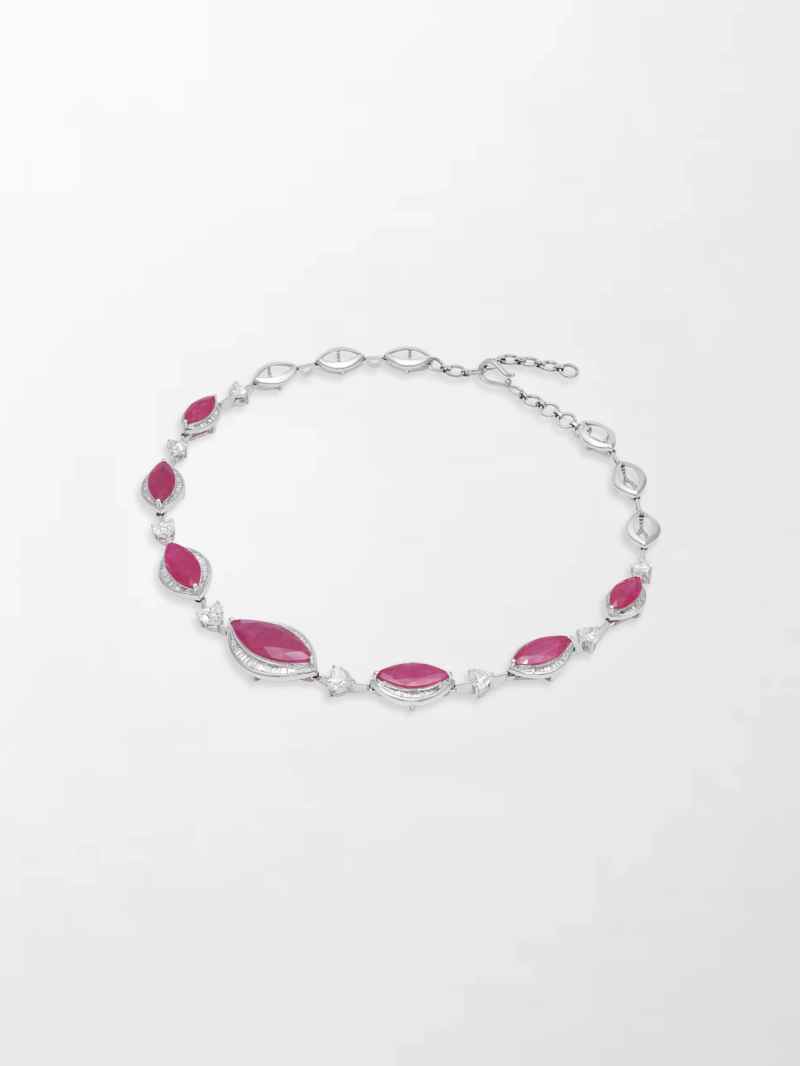 Scarlet Ruby & Diamond Necklace