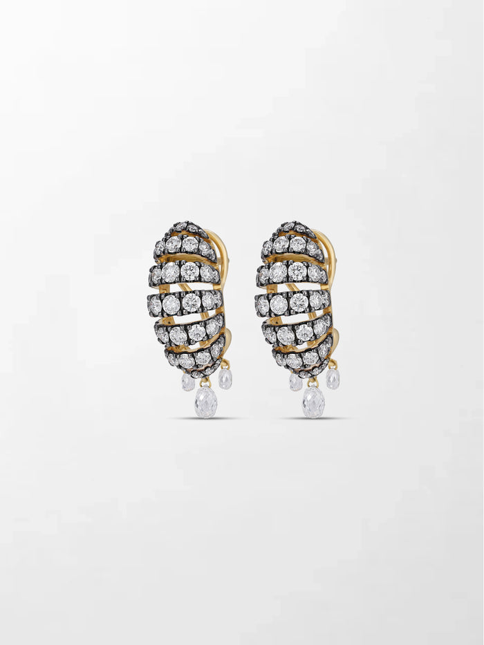 Midnight Grid Diamond Earring
