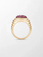 Pavé Rise Ruby Pinky Ring