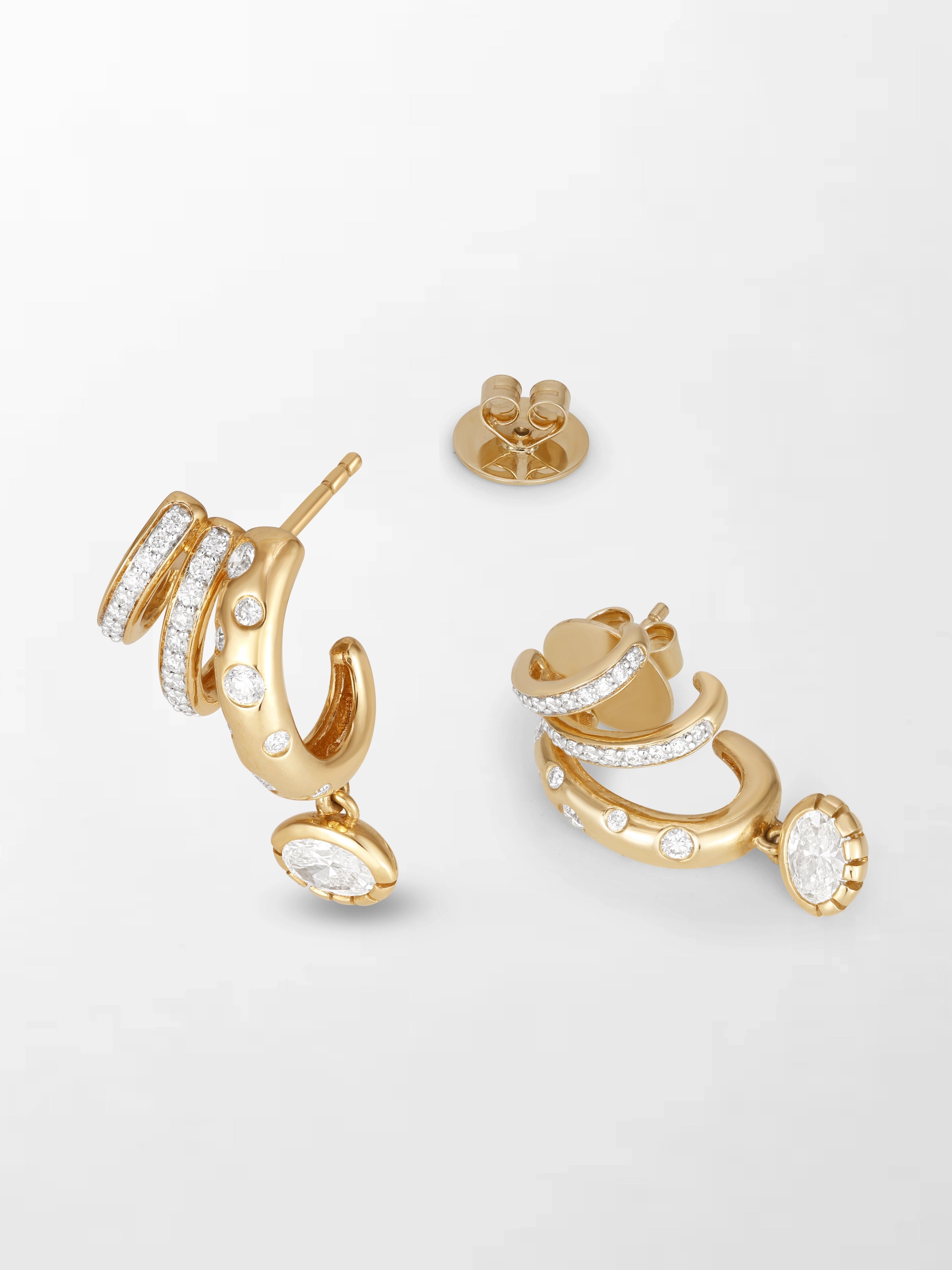 Polkadot Claw Diamond Earrings