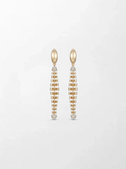 Diamond Huggie Elongé Roundelle Earrings