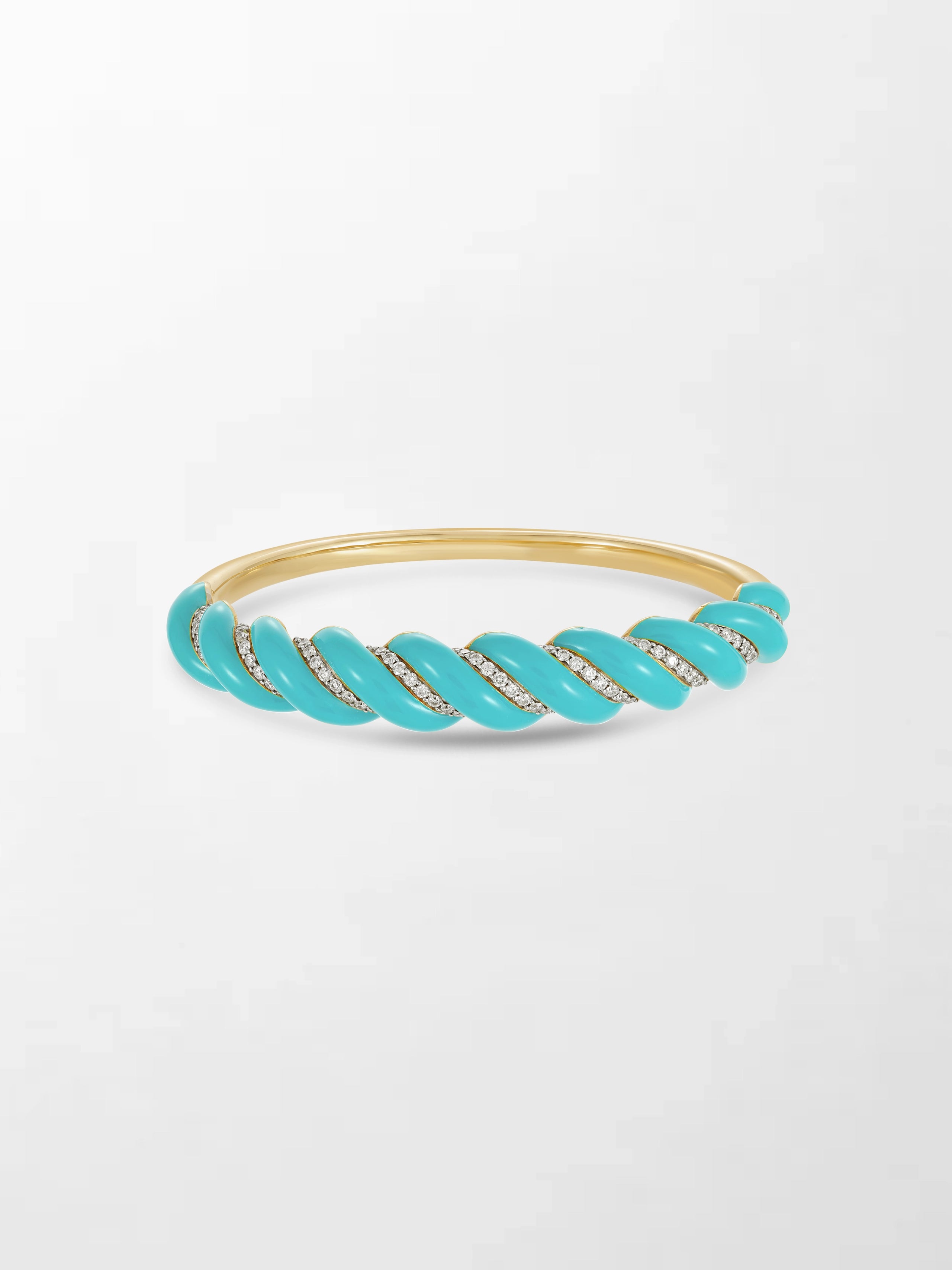 Turquoise Hinged Bracelet