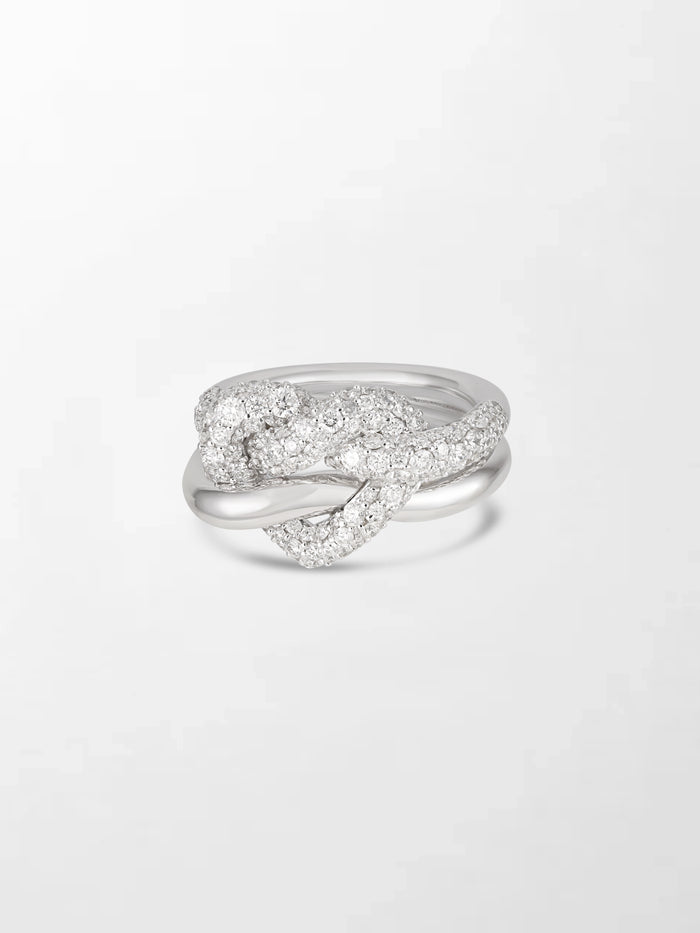 Snow Heartknot Ring