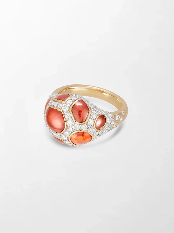 Giraffe Hessonite Ring