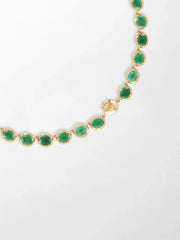 Ovel Emerald Necklace