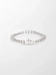 Snow Tapered Roundelle Bracelet