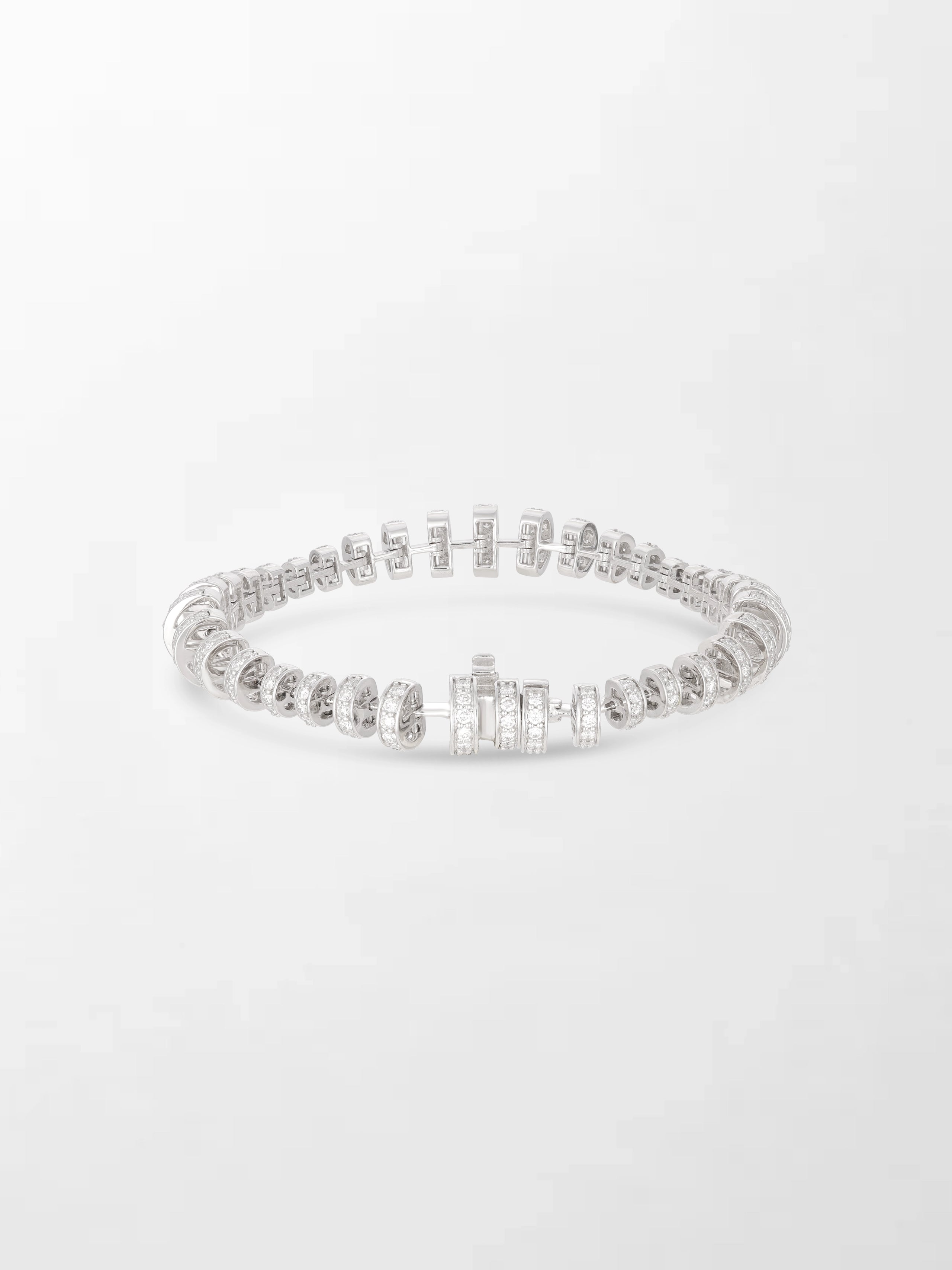 Snow Tapered Roundelle Bracelet