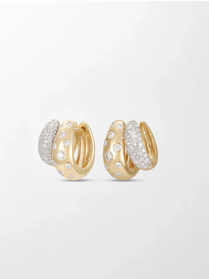 Polkadot Dome Pavé Huggies