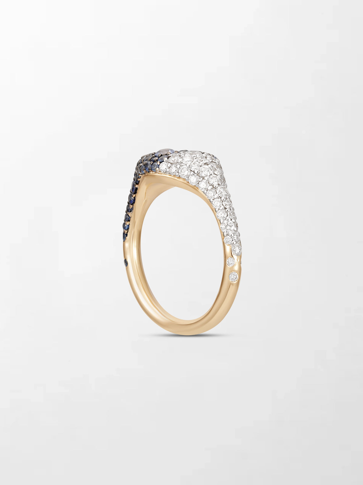 Sapphire Dome Pave Ring