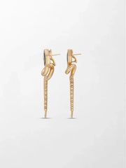 Diamond & Enamel Serpent Drop Earrings