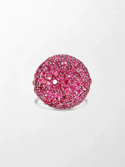Ruby Cupped Dome Ring