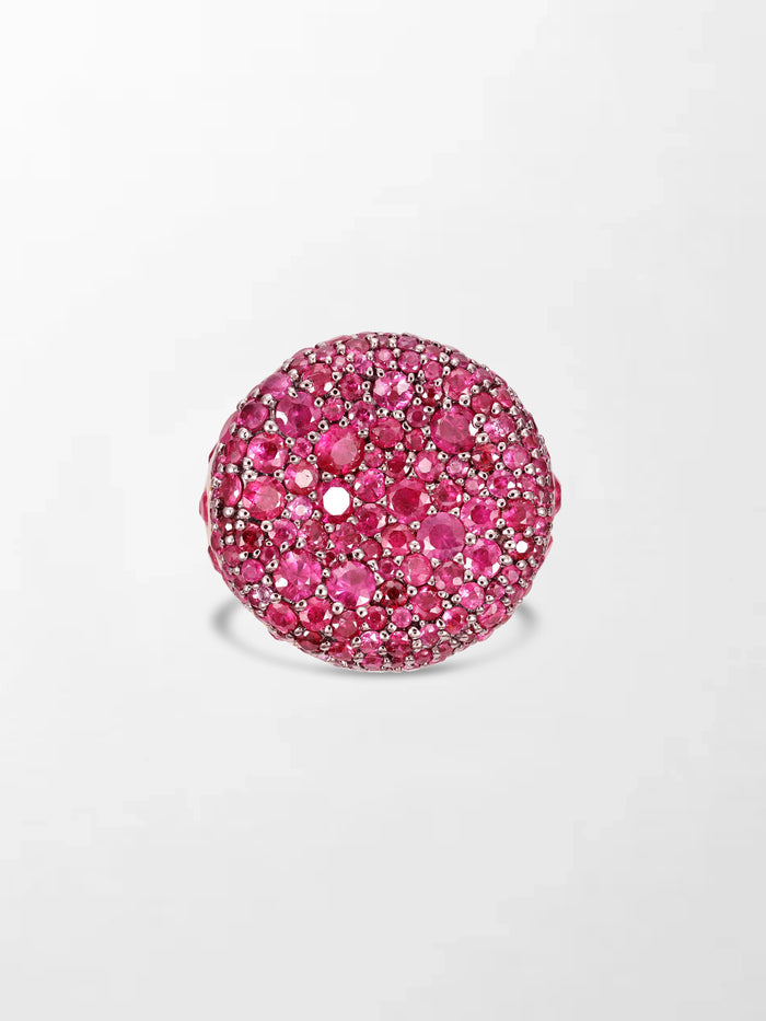 Ruby Cupped Dome Ring