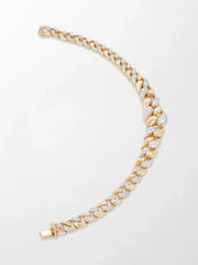 Tapered Cuban Diamond Bracelet