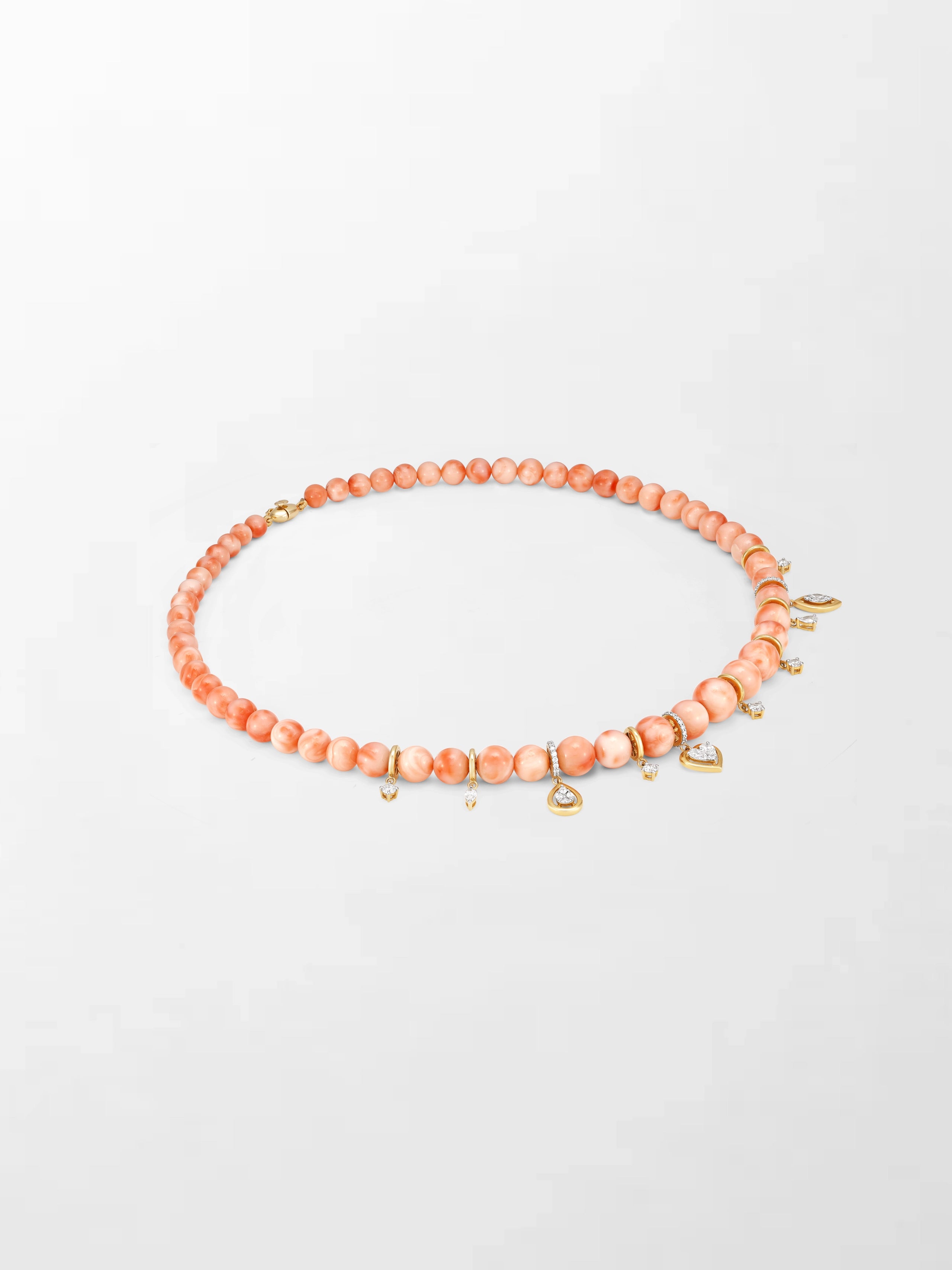 Sunset Coral Charm Necklace